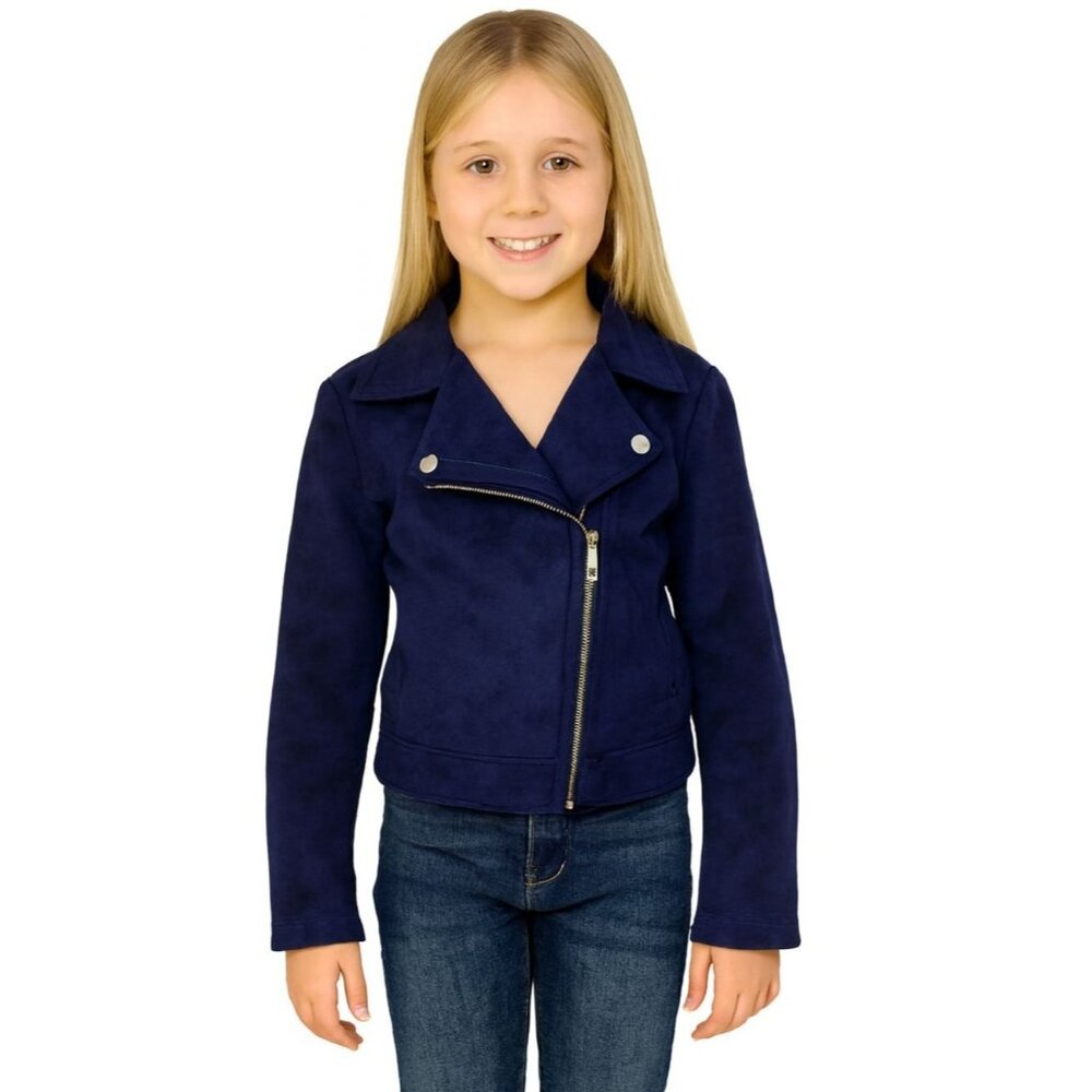Route 66 Jacket Coat Motorcycle Navy Moto Kids Size Large 10/12 YOUTH